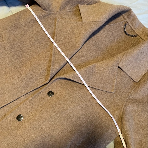 Tan Wool Jacket Coat Size Medium M - Picture 7 of 7